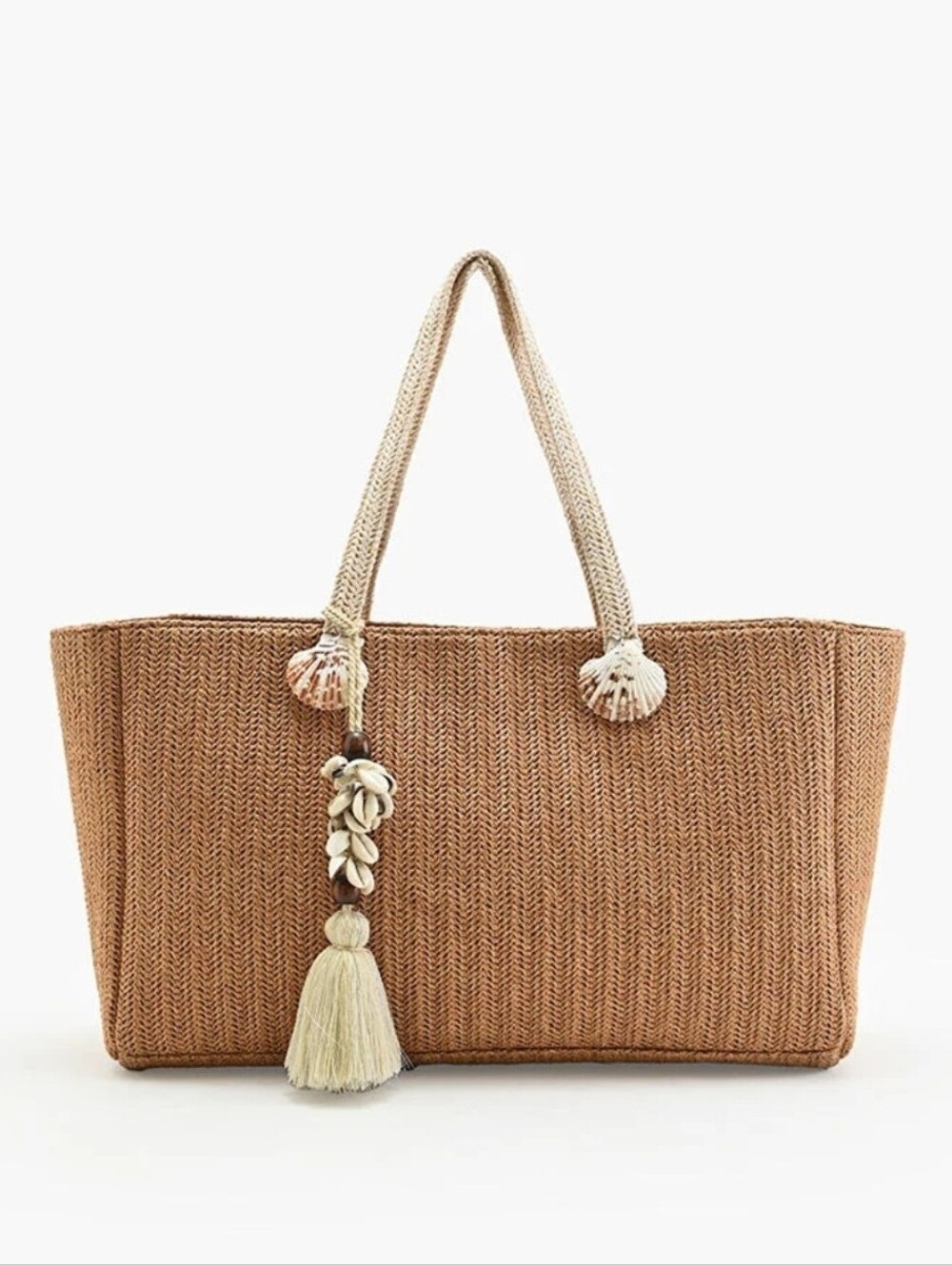 America & Beyond tote RAFFIA REEF SHELL TOTE